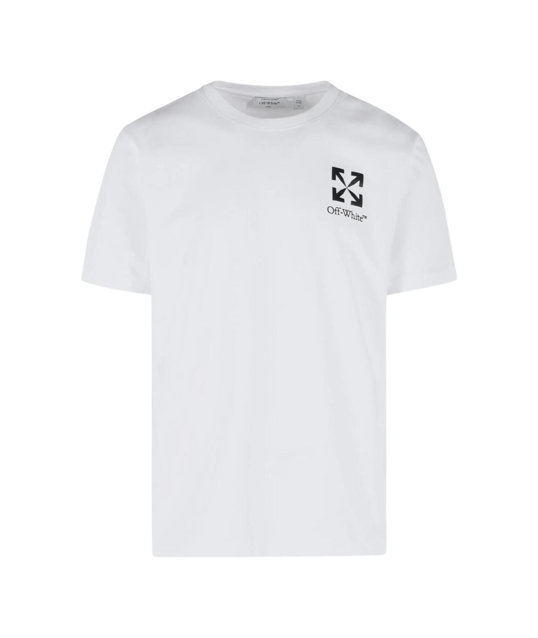 OFF-WHITE Белая хлопковая футболка, фото 1