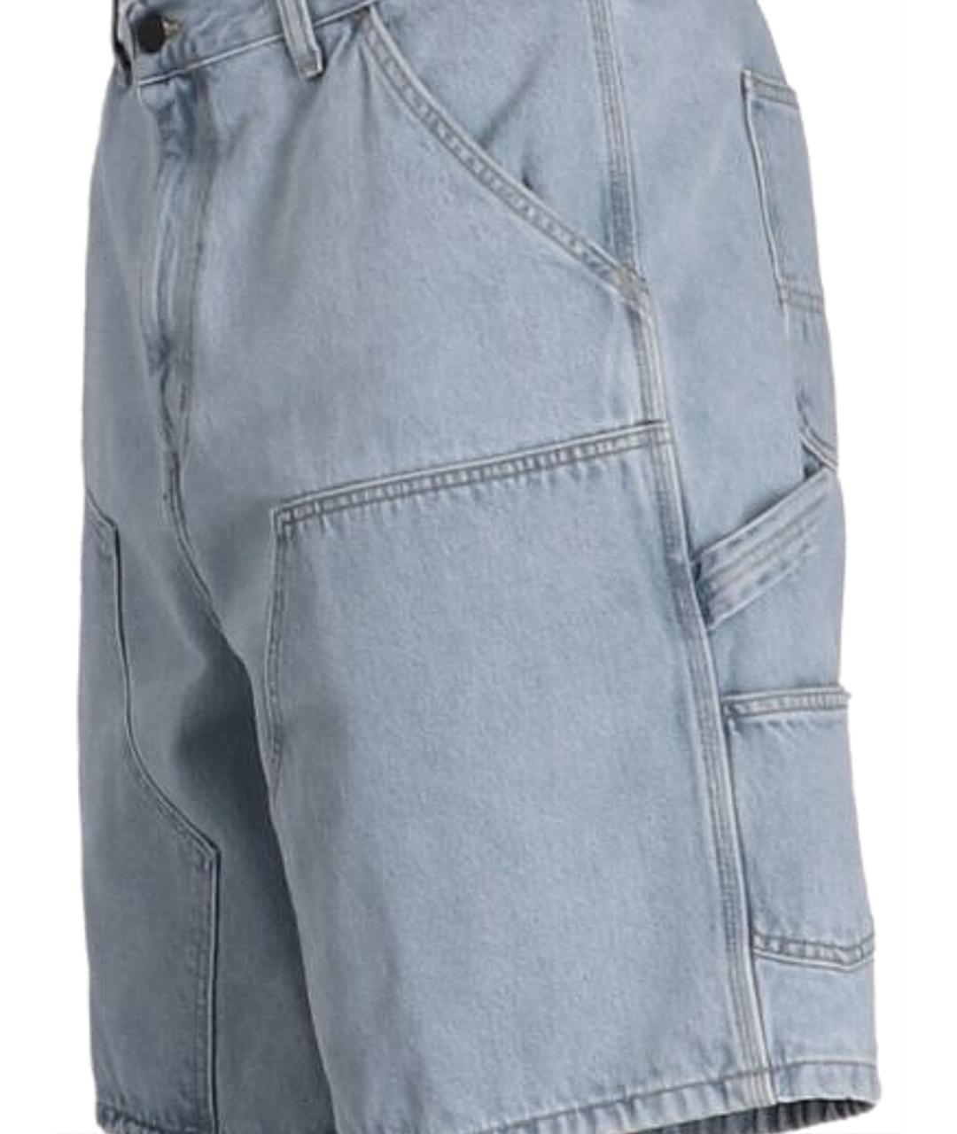 CARHARTT WIP Голубые хлопковые шорты, фото 2