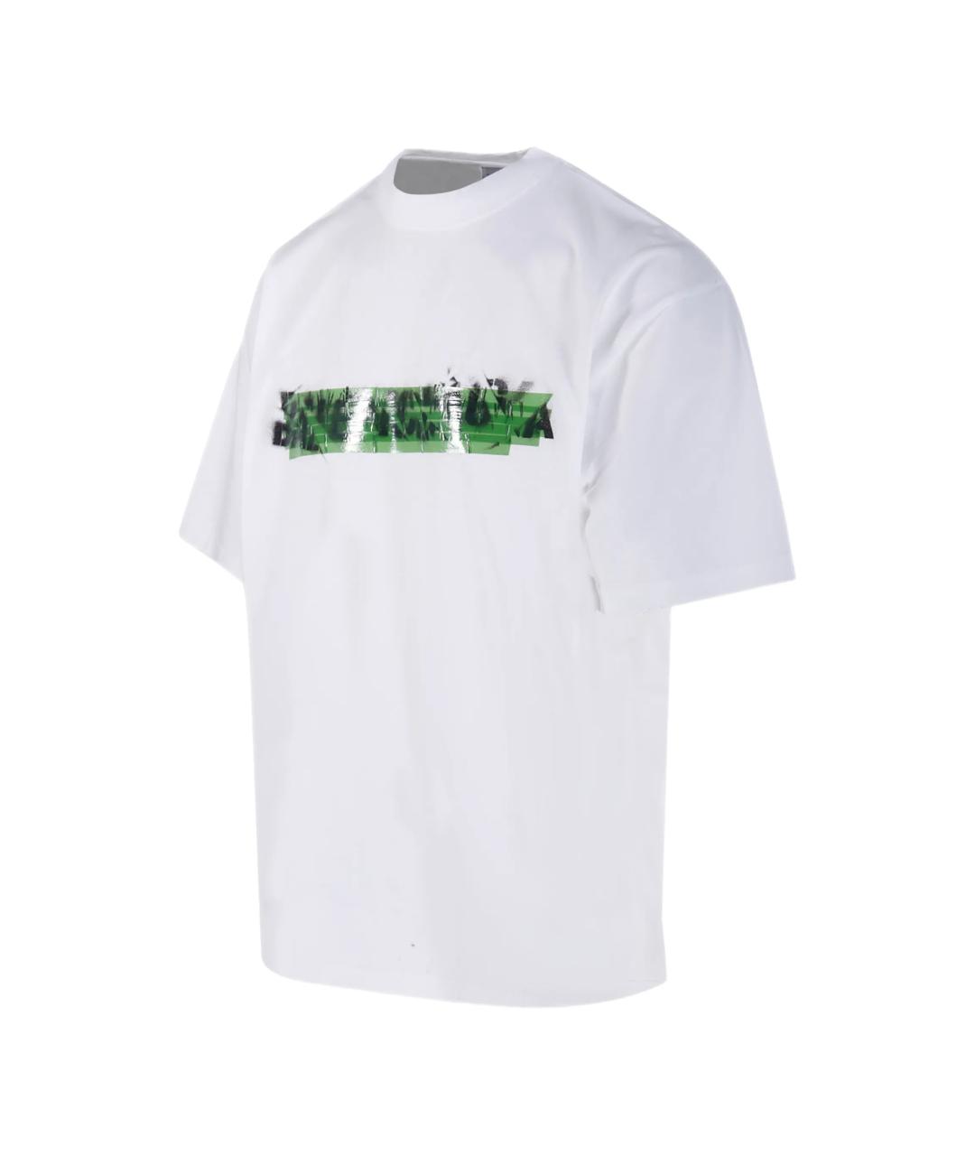 BALENCIAGA Белая хлопковая футболка, фото 3