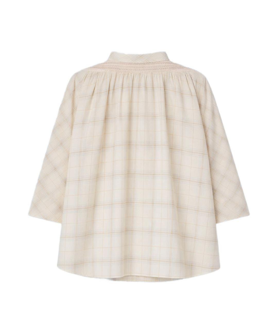 FORTE FORTE Бежевая хлопковая рубашка, фото 3