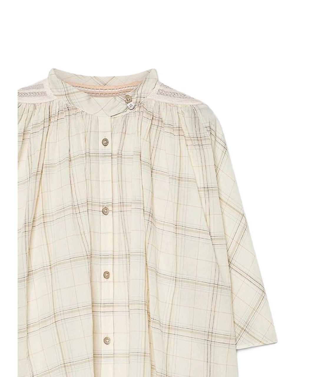 FORTE FORTE Бежевая хлопковая рубашка, фото 2