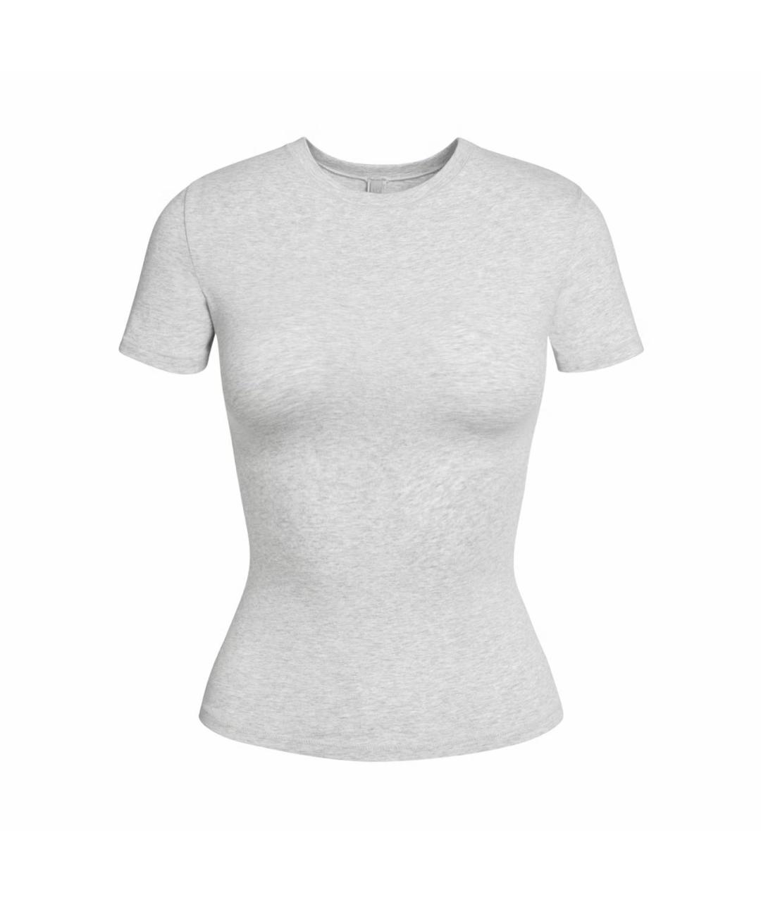 SKIMS Серая хлопковая футболка, фото 1