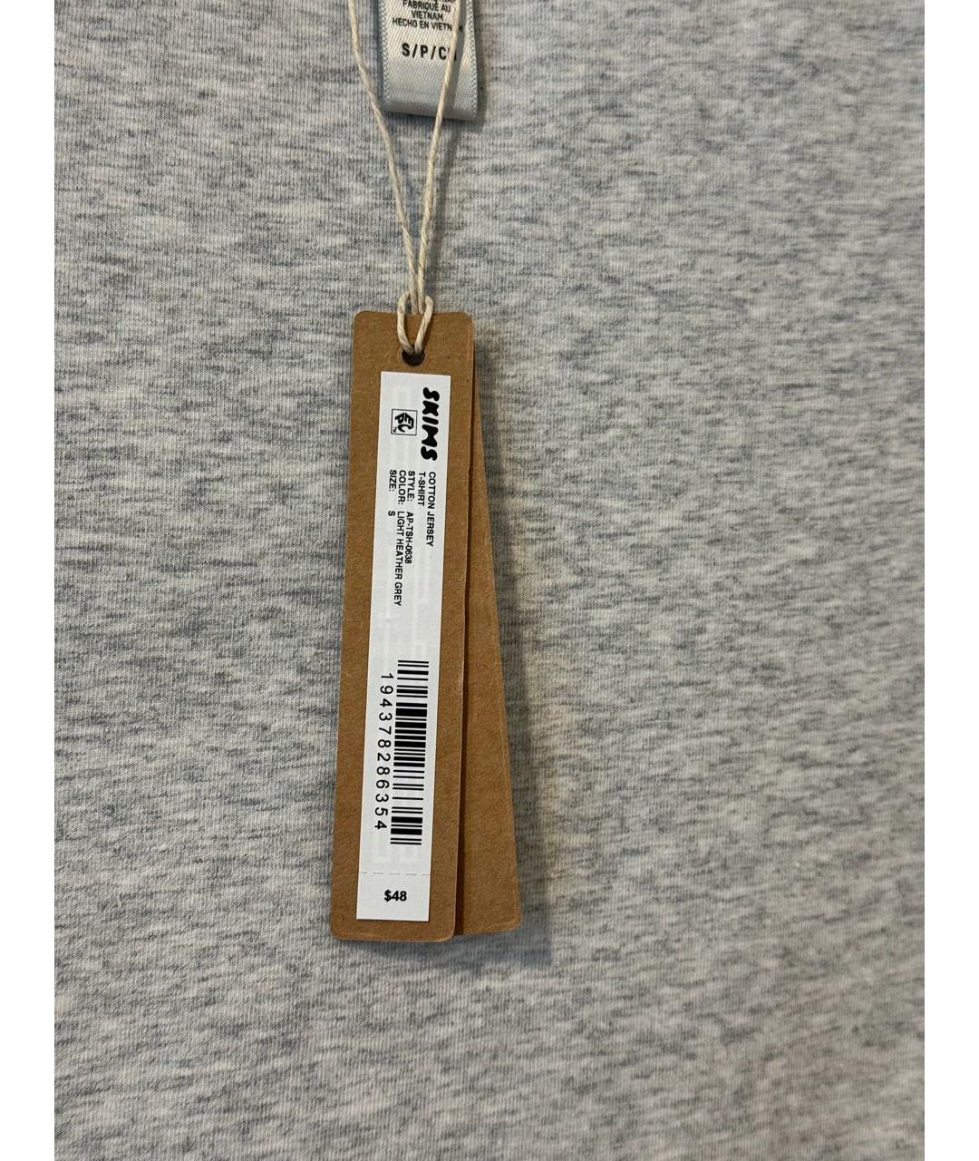 SKIMS Серая хлопковая футболка, фото 4