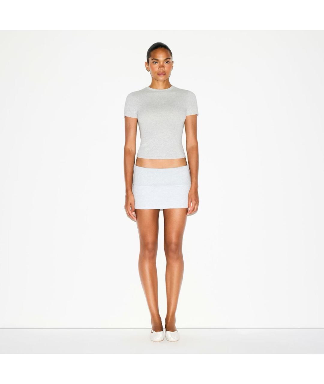 SKIMS Серая хлопковая футболка, фото 7