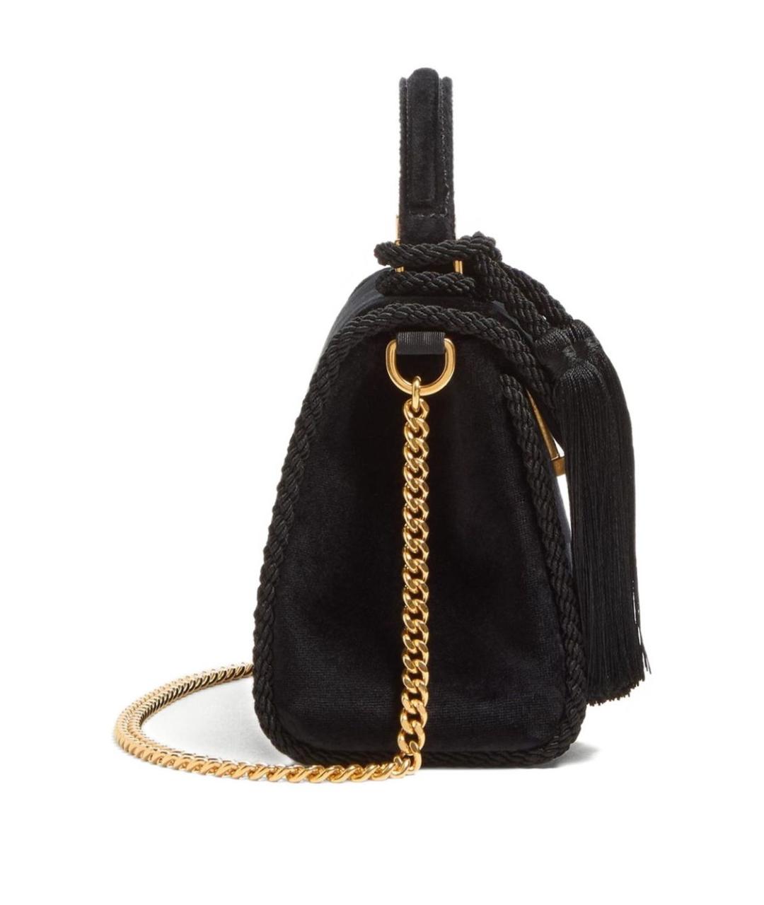 VALENTINO Черная замшевая сумка с короткими ручками, фото 5