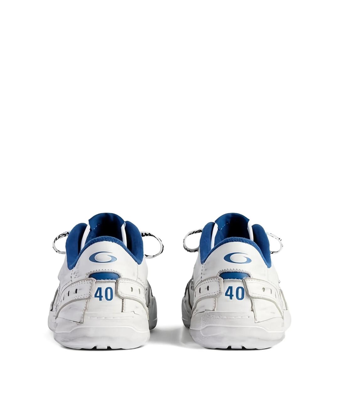 BALENCIAGA Белые кожаные низкие кроссовки / кеды, фото 4