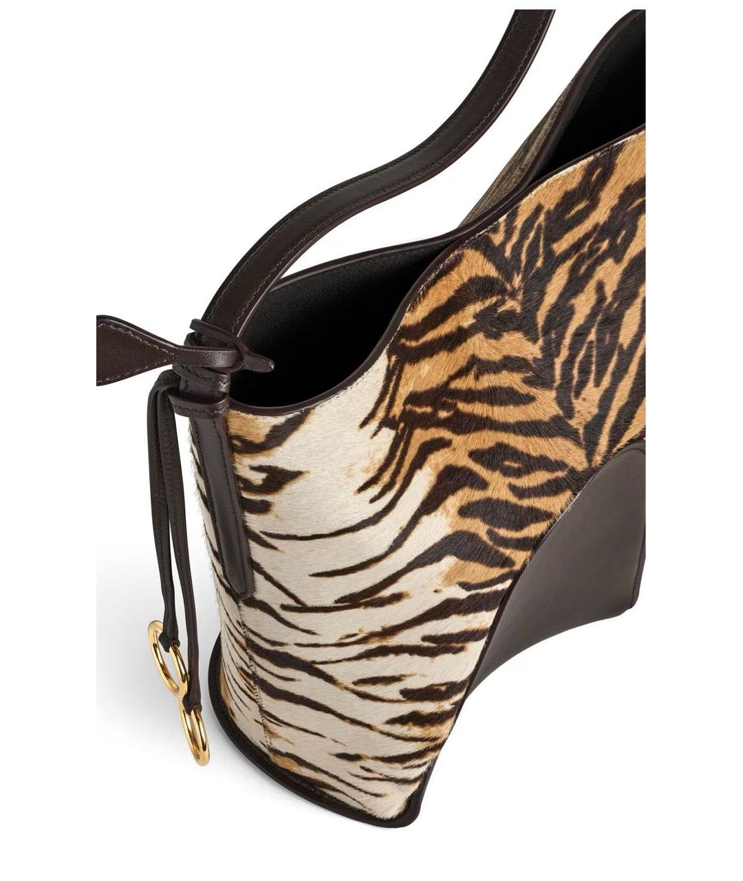 ALAIA Коричневая кожаная сумка через плечо, фото 3