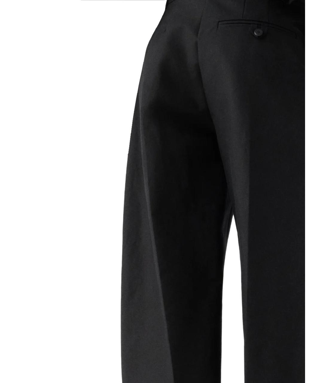 JACQUEMUS Черные хлопковые брюки широкие, фото 3