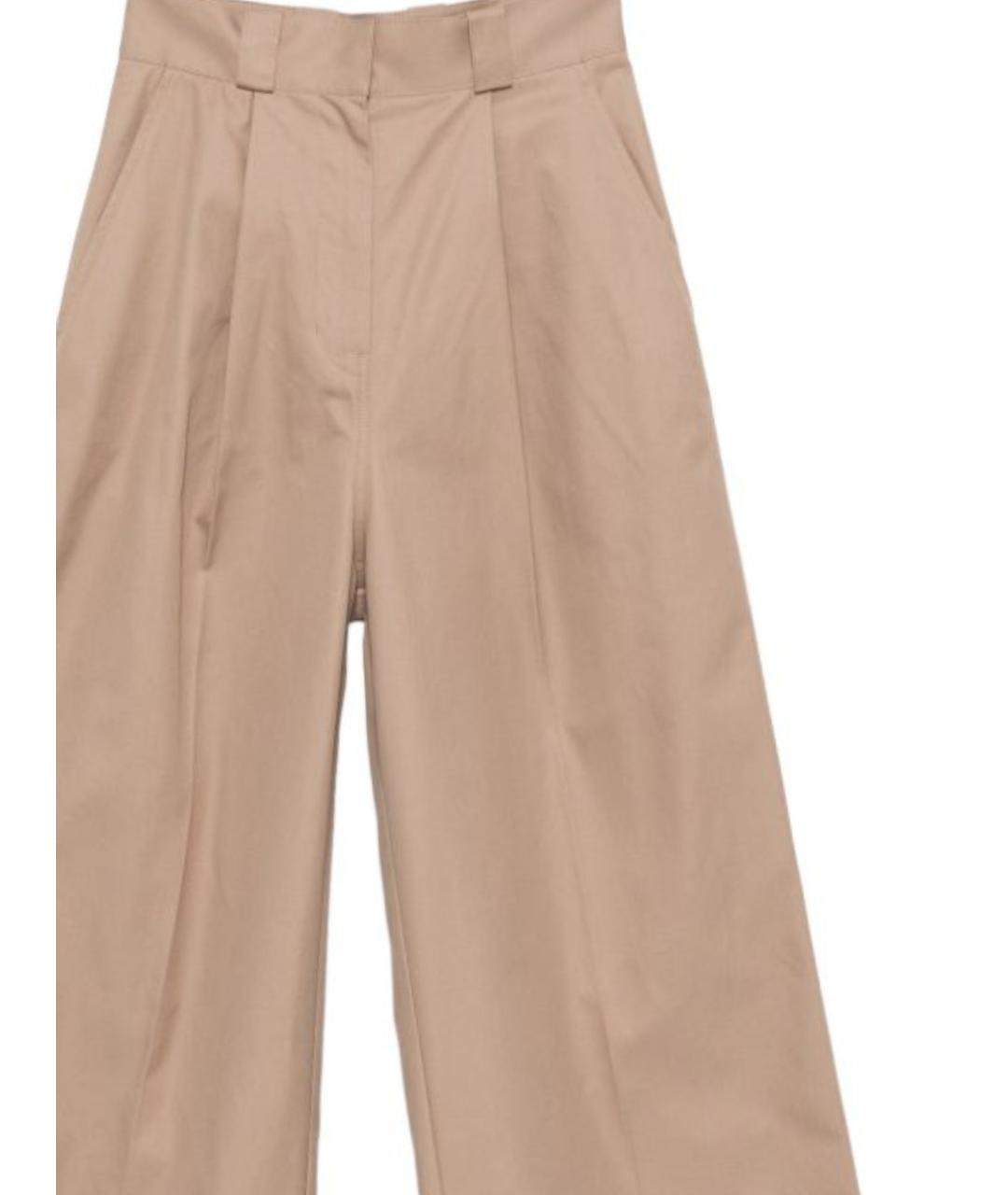 BALENCIAGA Бежевые хлопковые прямые брюки, фото 2