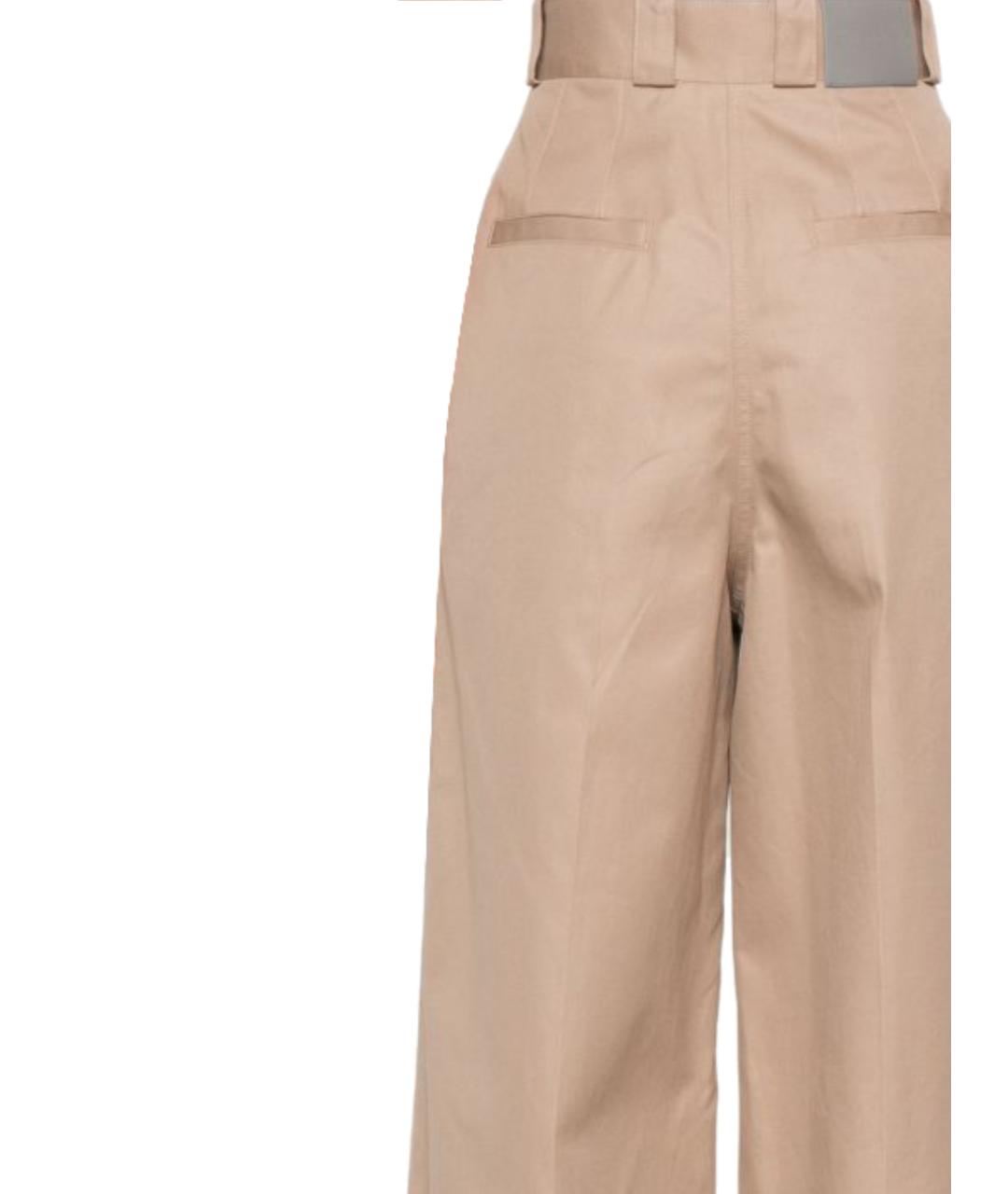 BALENCIAGA Бежевые хлопковые прямые брюки, фото 3