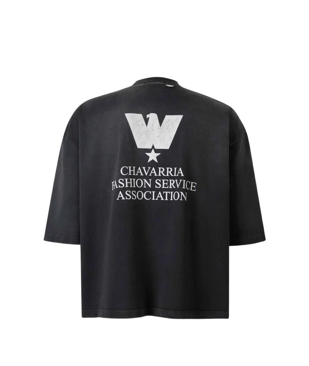 WILLY CHAVARRIA Черная хлопковая футболка, фото 3