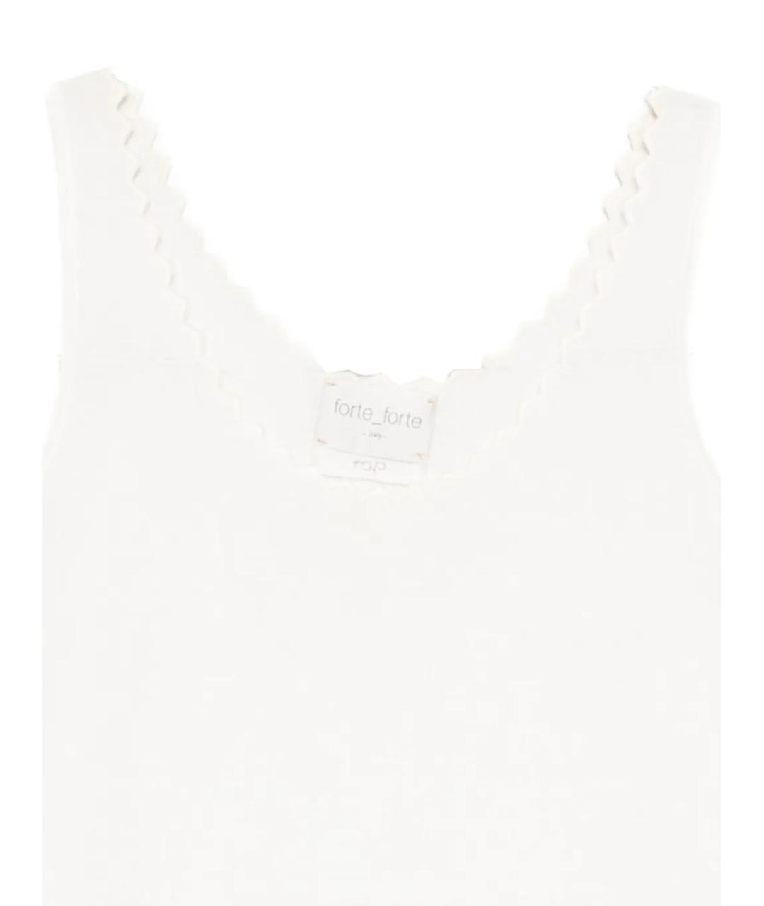 FORTE FORTE Белая льняная майка, фото 2