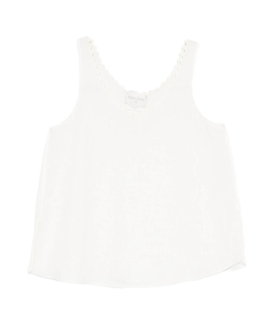 FORTE FORTE Белая льняная майка, фото 1