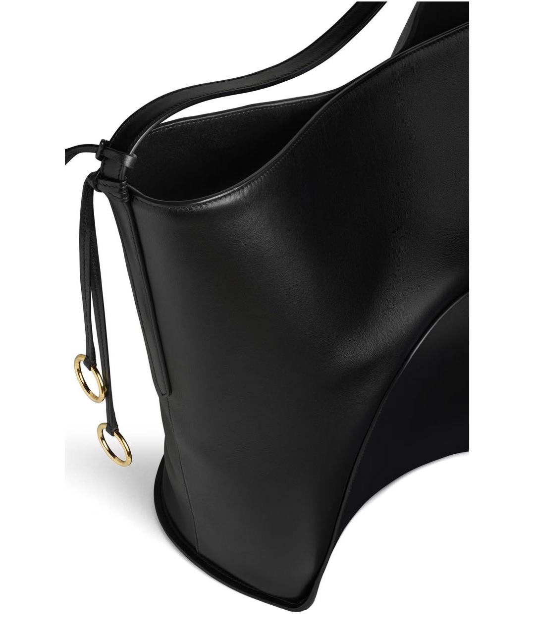 ALAIA Черная кожаная сумка через плечо, фото 3