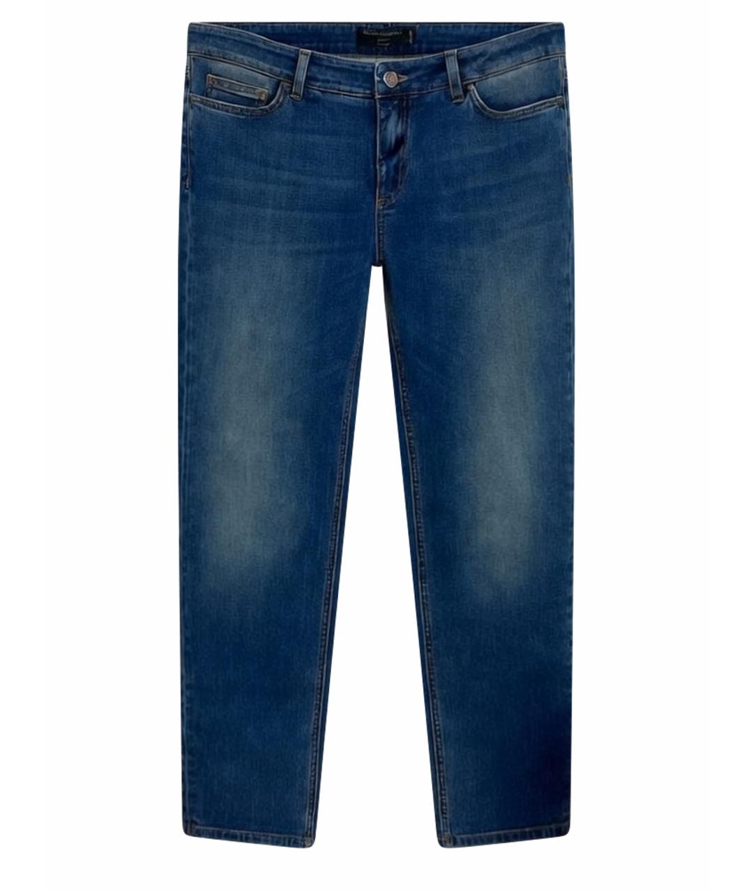 DOLCE&GABBANA Синие хлопко-эластановые джинсы слим, фото 1