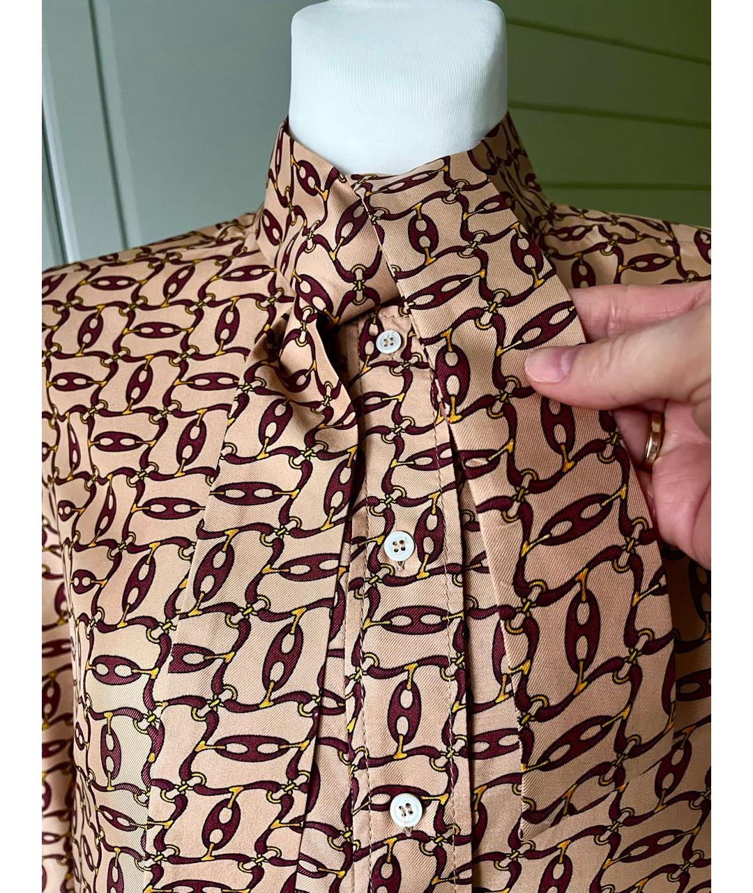 SANDRO Бежевая вискозная блузы, фото 3