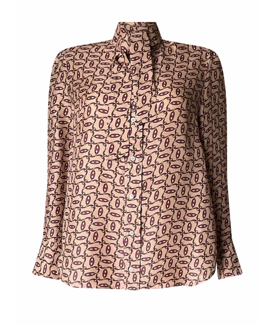 SANDRO Бежевая вискозная блузы, фото 1