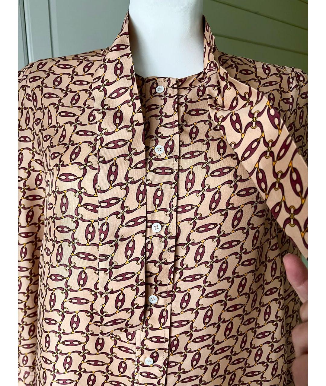 SANDRO Бежевая вискозная блузы, фото 2