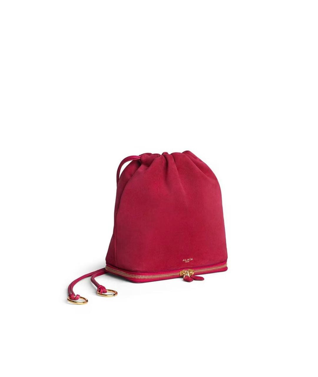 ALAIA Розовая замшевая сумка через плечо, фото 2