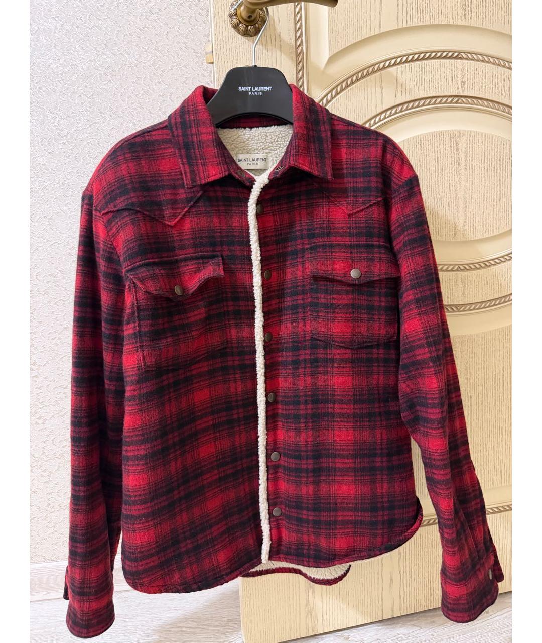 SAINT LAURENT Красный шерстяной жакет/пиджак, фото 9