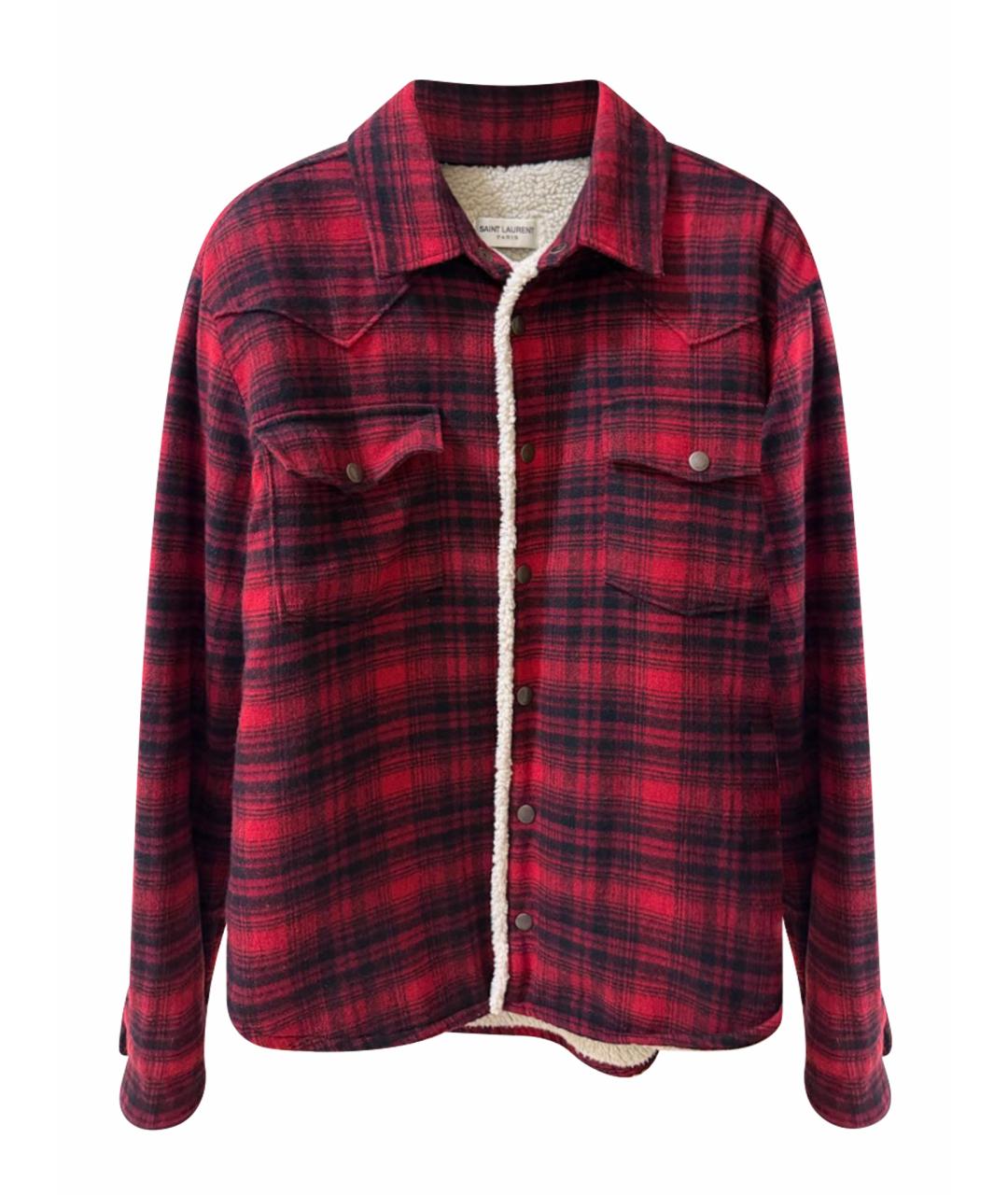 SAINT LAURENT Красный шерстяной жакет/пиджак, фото 1