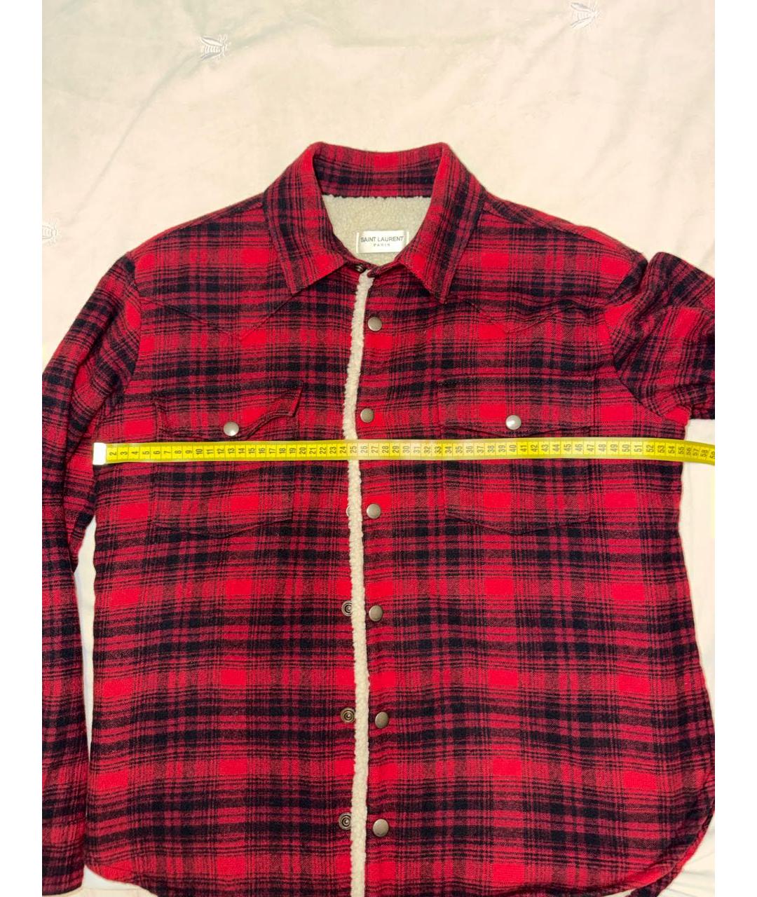 SAINT LAURENT Красный шерстяной жакет/пиджак, фото 3