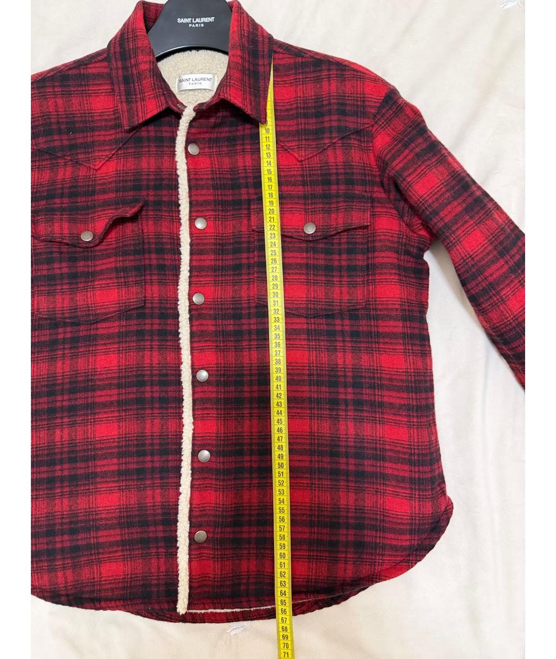SAINT LAURENT Красный шерстяной жакет/пиджак, фото 4