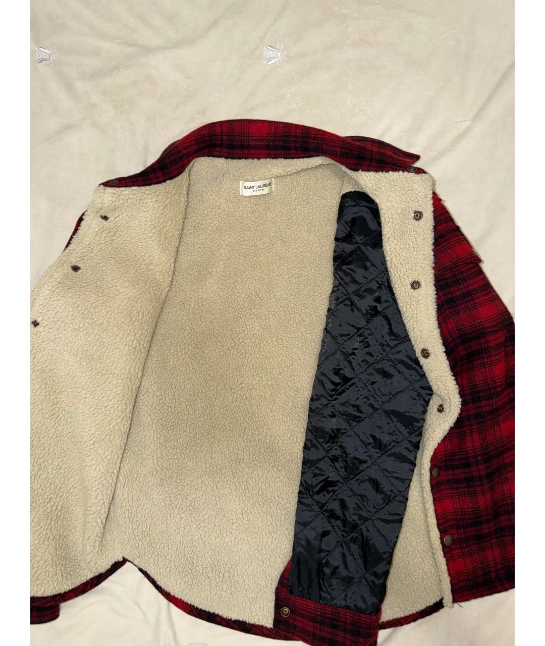 SAINT LAURENT Красный шерстяной жакет/пиджак, фото 6