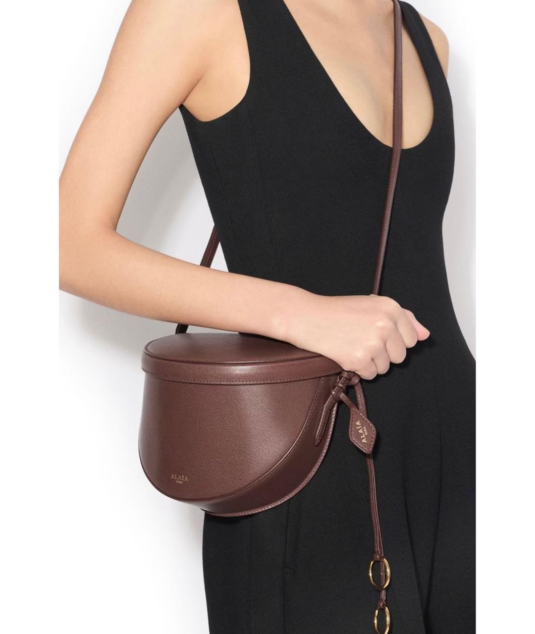 ALAIA Коричневая кожаная сумка через плечо, фото 4