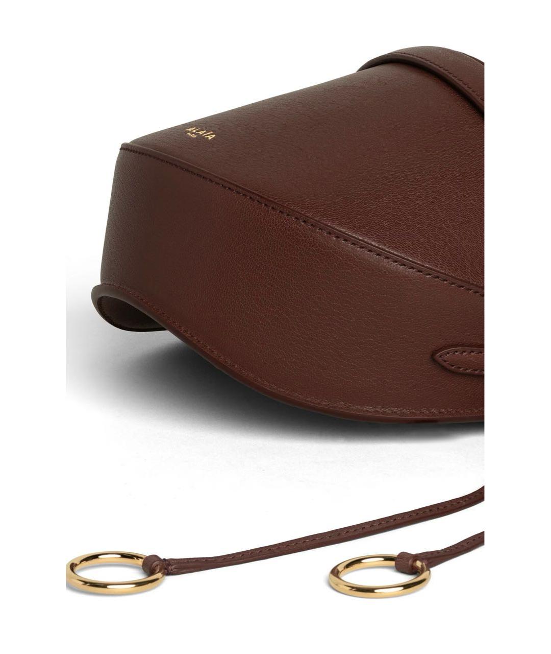 ALAIA Коричневая кожаная сумка через плечо, фото 3