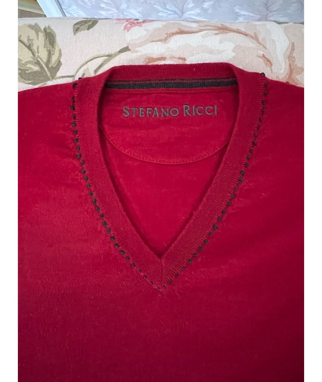 STEFANO RICCI Бордовый кашемировый джемпер / свитер, фото 3