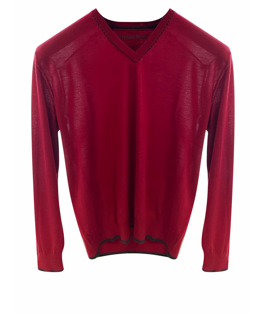 STEFANO RICCI Бордовый кашемировый джемпер / свитер, фото 1