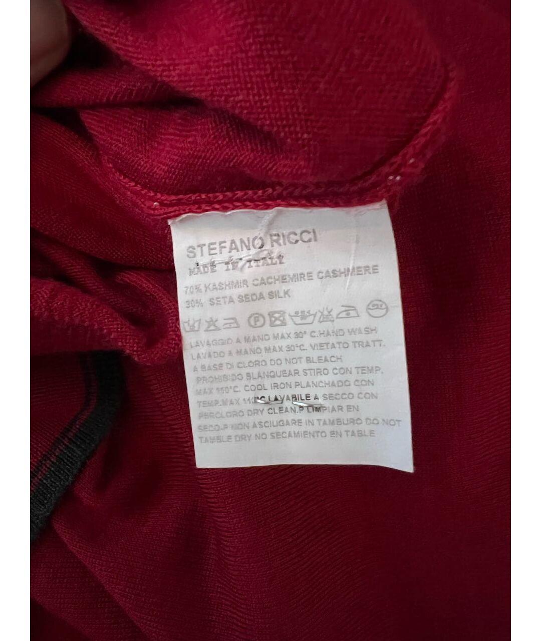 STEFANO RICCI Бордовый кашемировый джемпер / свитер, фото 5