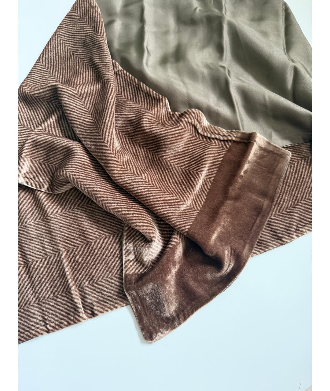 SPORTMAX Бежевый шелковый шарф, фото 2