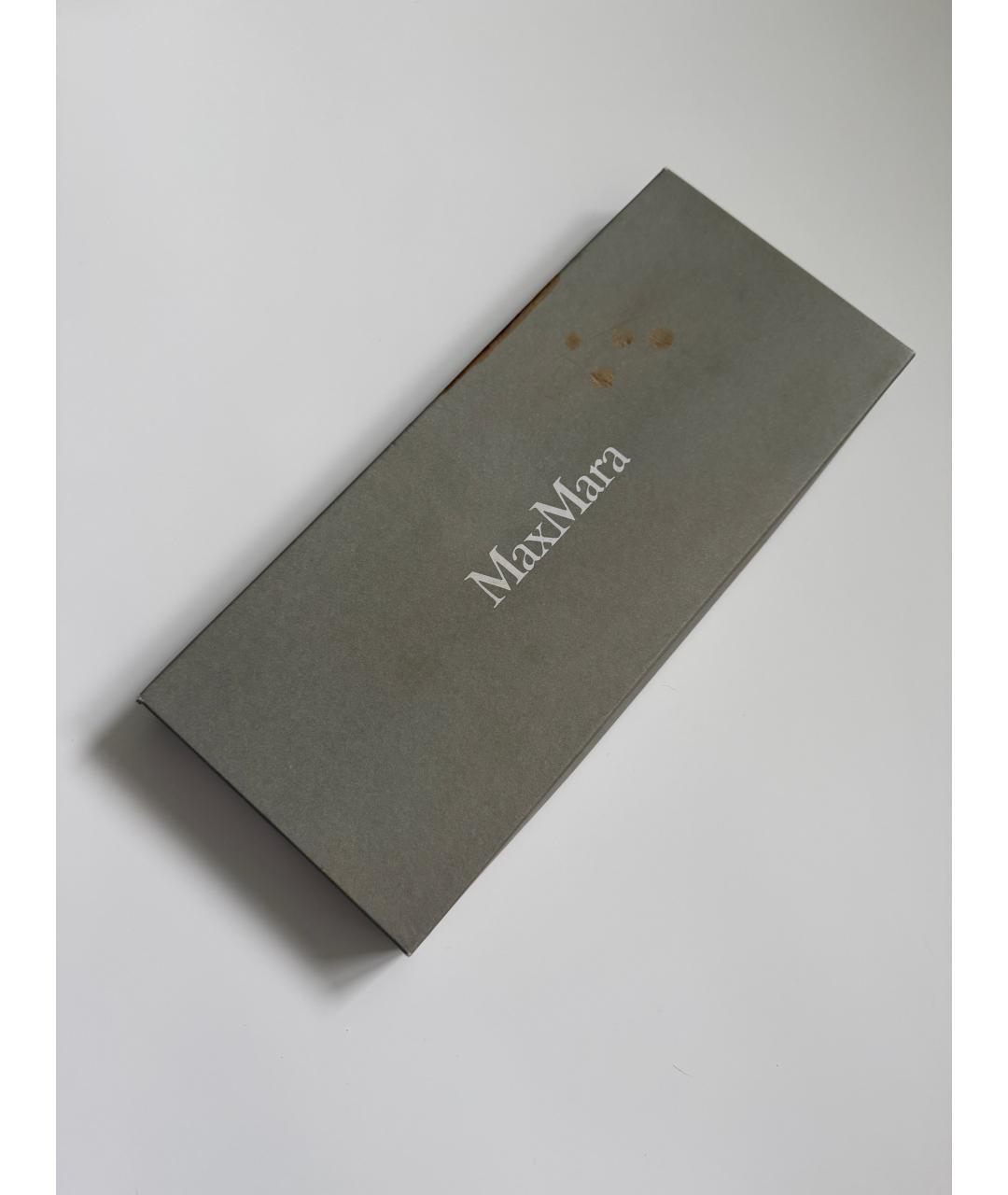 SPORTMAX Бежевый шелковый шарф, фото 5