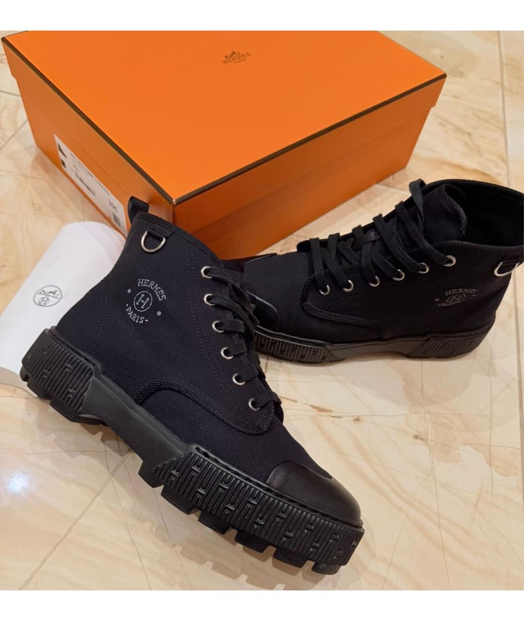 HERMES Черные ботинки, фото 2