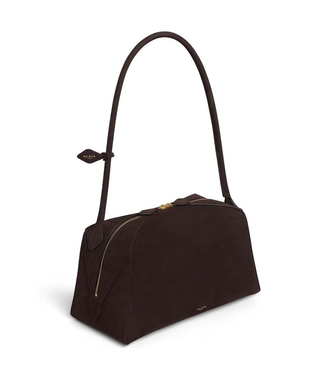 ALAIA Коричневая замшевая сумка через плечо, фото 2