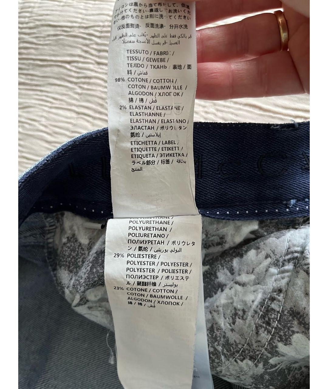 STELLA MCCARTNEY Голубые хлопко-полиэстеровые прямые джинсы, фото 7