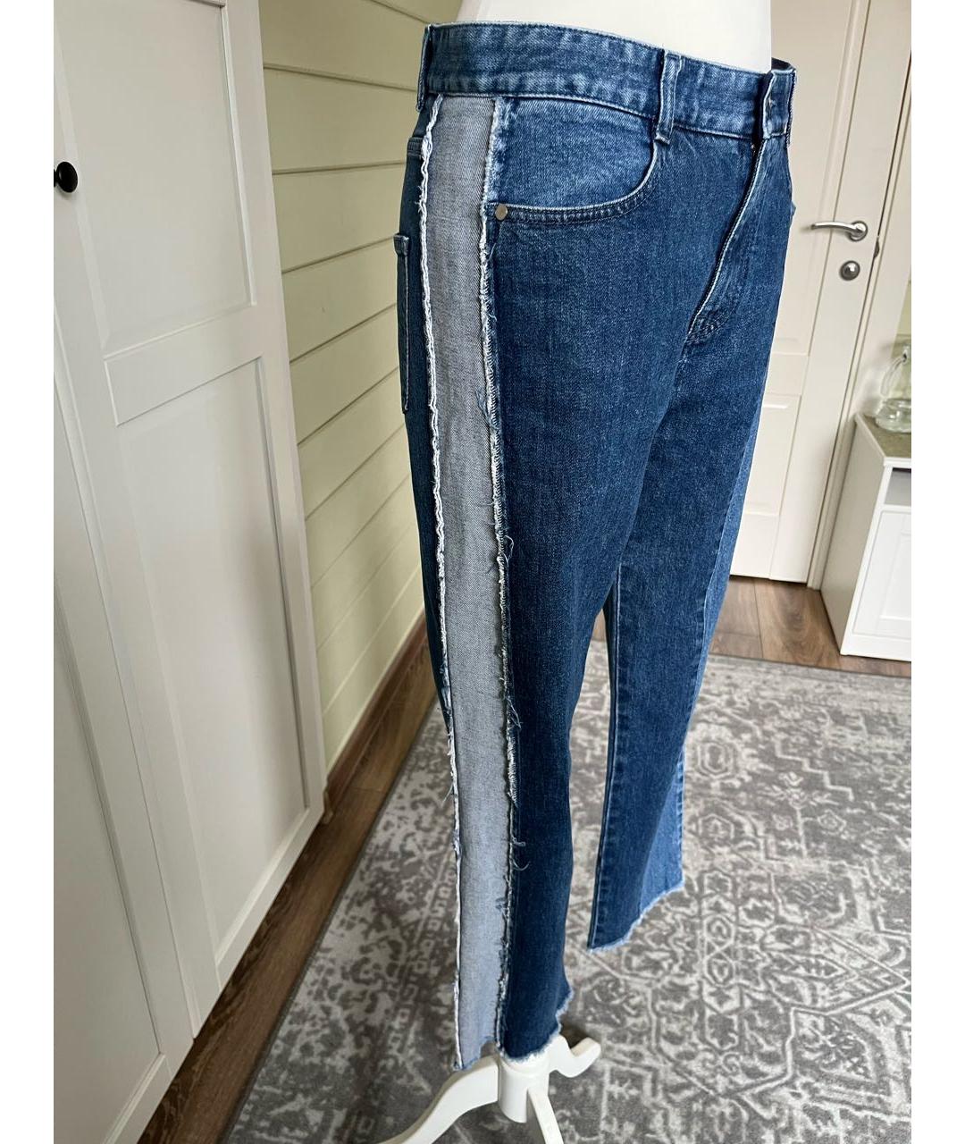 STELLA MCCARTNEY Голубые хлопко-полиэстеровые прямые джинсы, фото 4