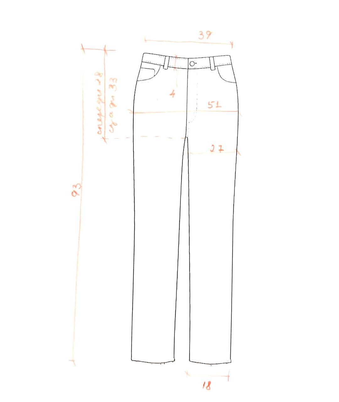 STELLA MCCARTNEY Голубые хлопко-полиэстеровые прямые джинсы, фото 8