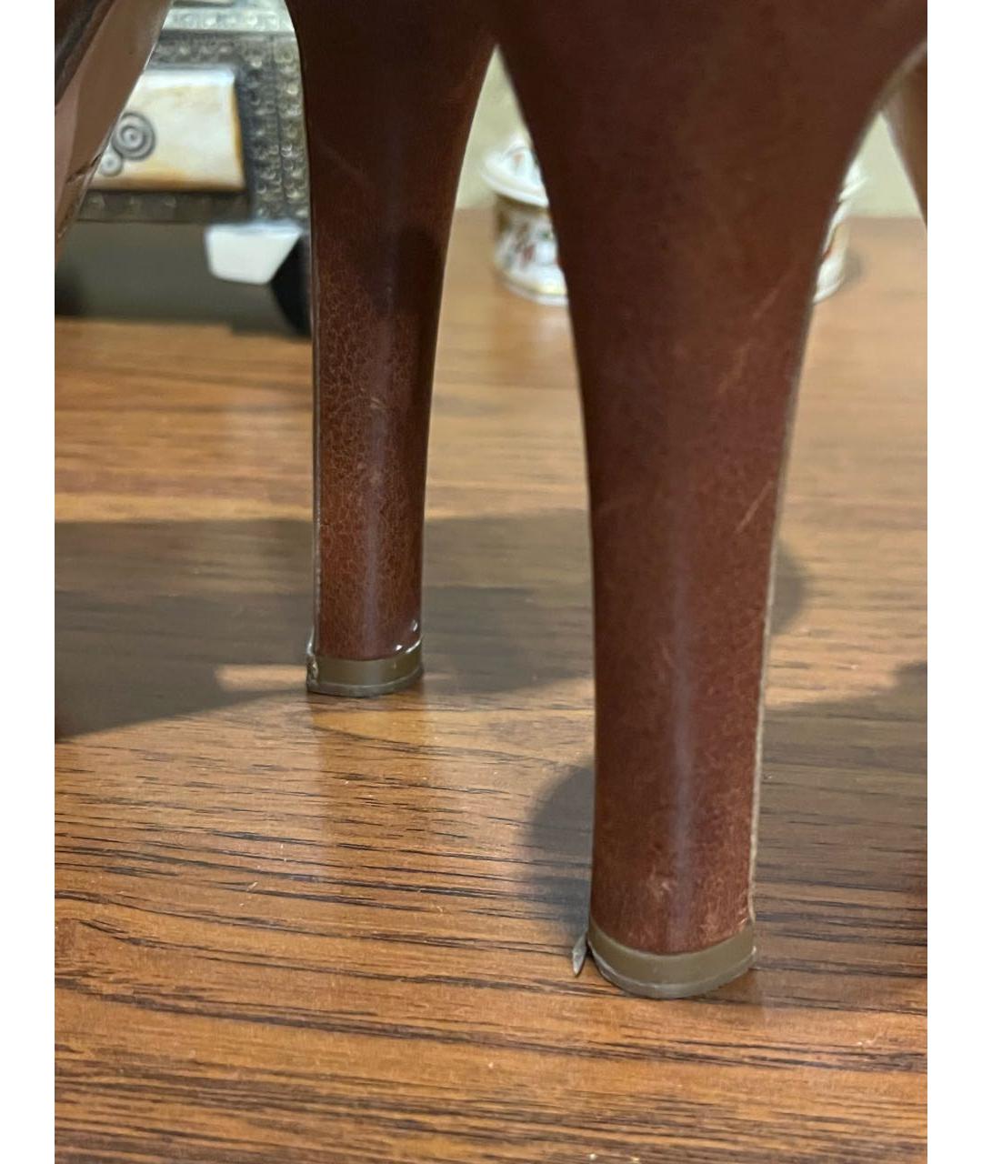PRADA Коричневые кожаные туфли, фото 7