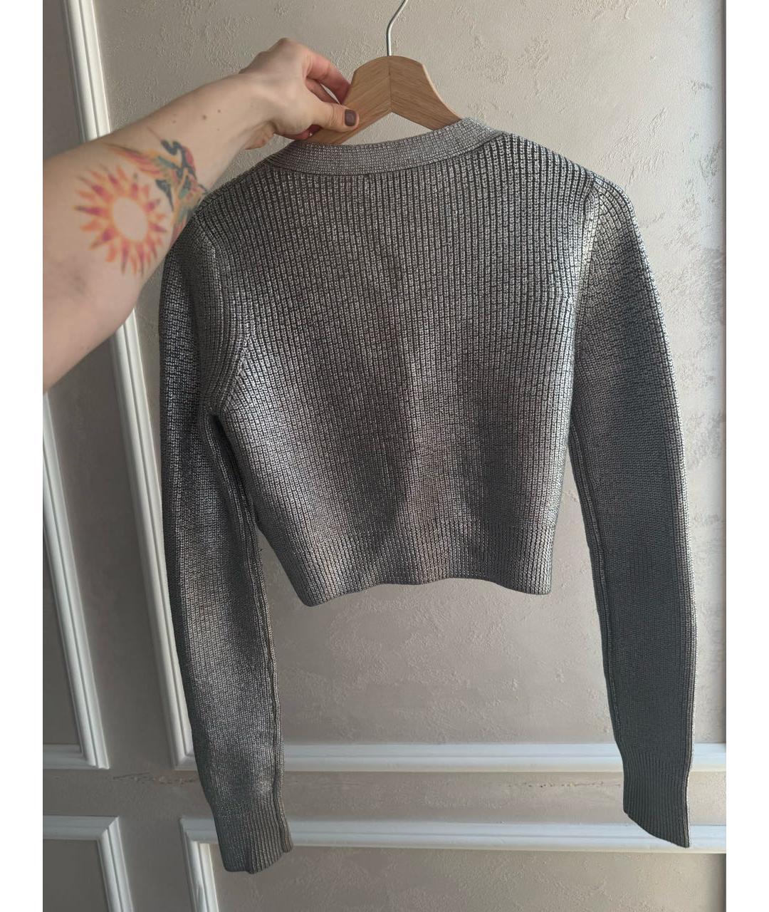 DIESEL Серебрянный хлопковый джемпер / свитер, фото 2