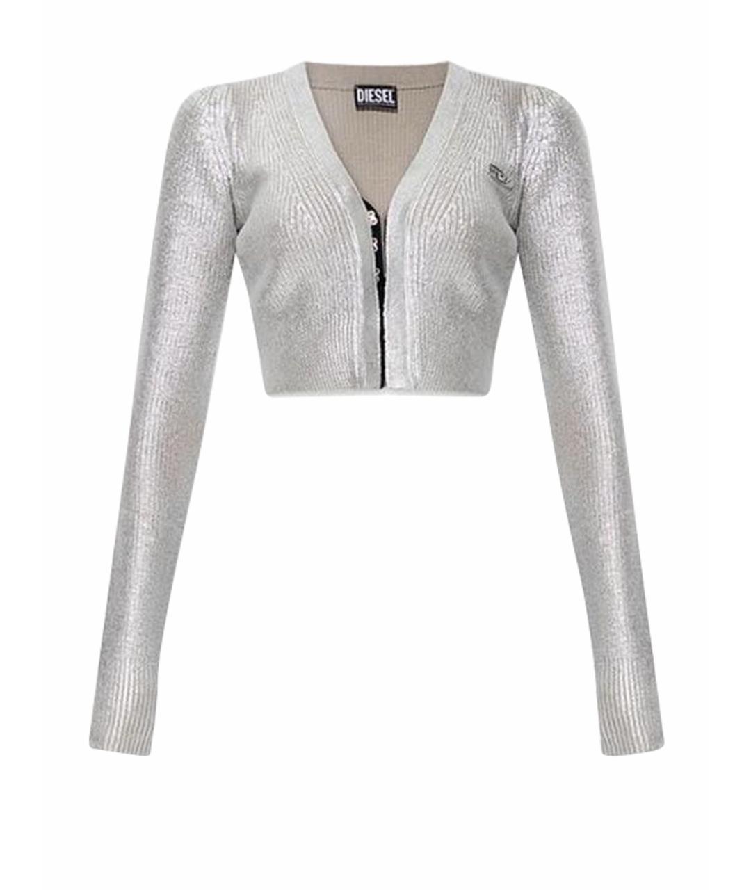 DIESEL Серебрянный хлопковый джемпер / свитер, фото 1