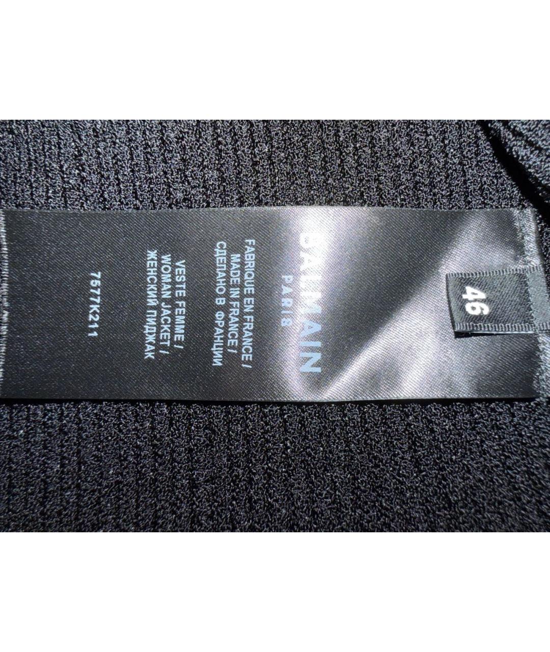 BALMAIN Черный твидовый жакет/пиджак, фото 4