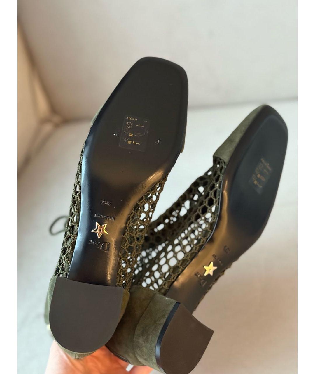 CHRISTIAN DIOR Хаки замшевые туфли, фото 6