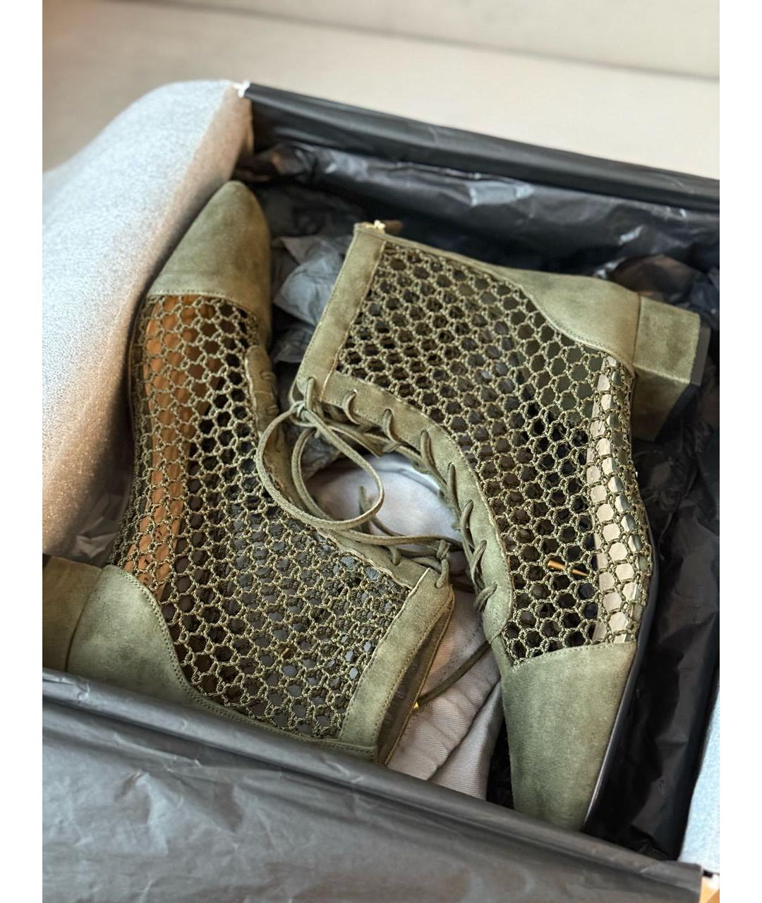 CHRISTIAN DIOR Хаки замшевые туфли, фото 7