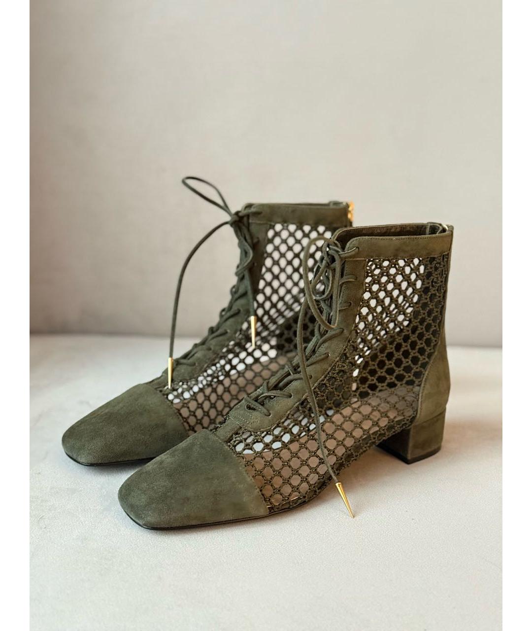 CHRISTIAN DIOR Хаки замшевые туфли, фото 2