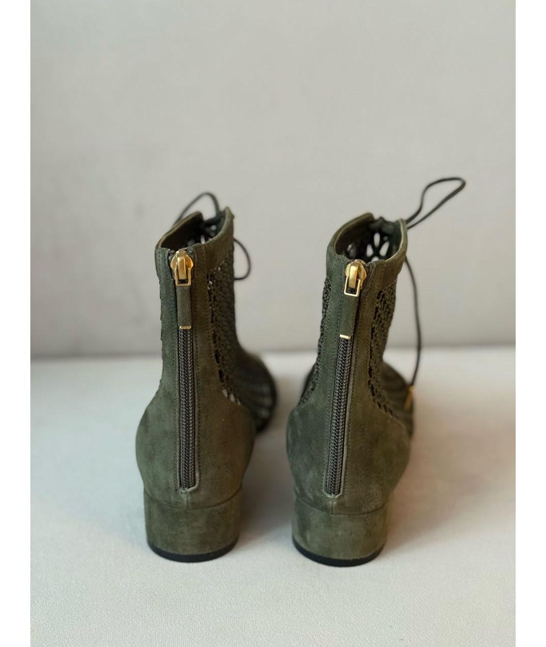 CHRISTIAN DIOR Хаки замшевые туфли, фото 3