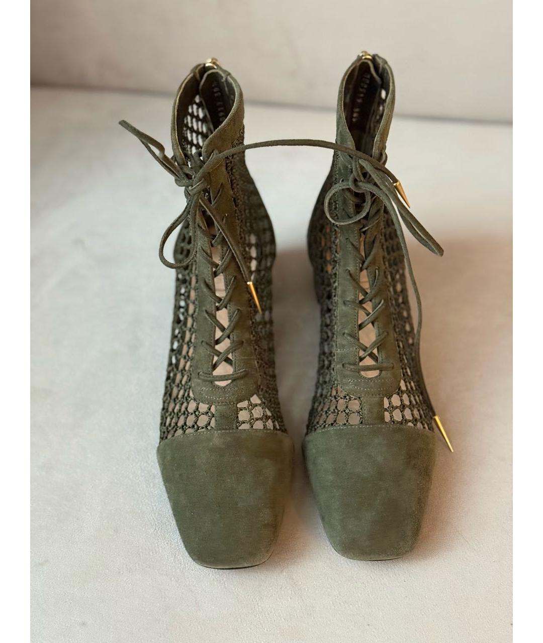 CHRISTIAN DIOR Хаки замшевые туфли, фото 5