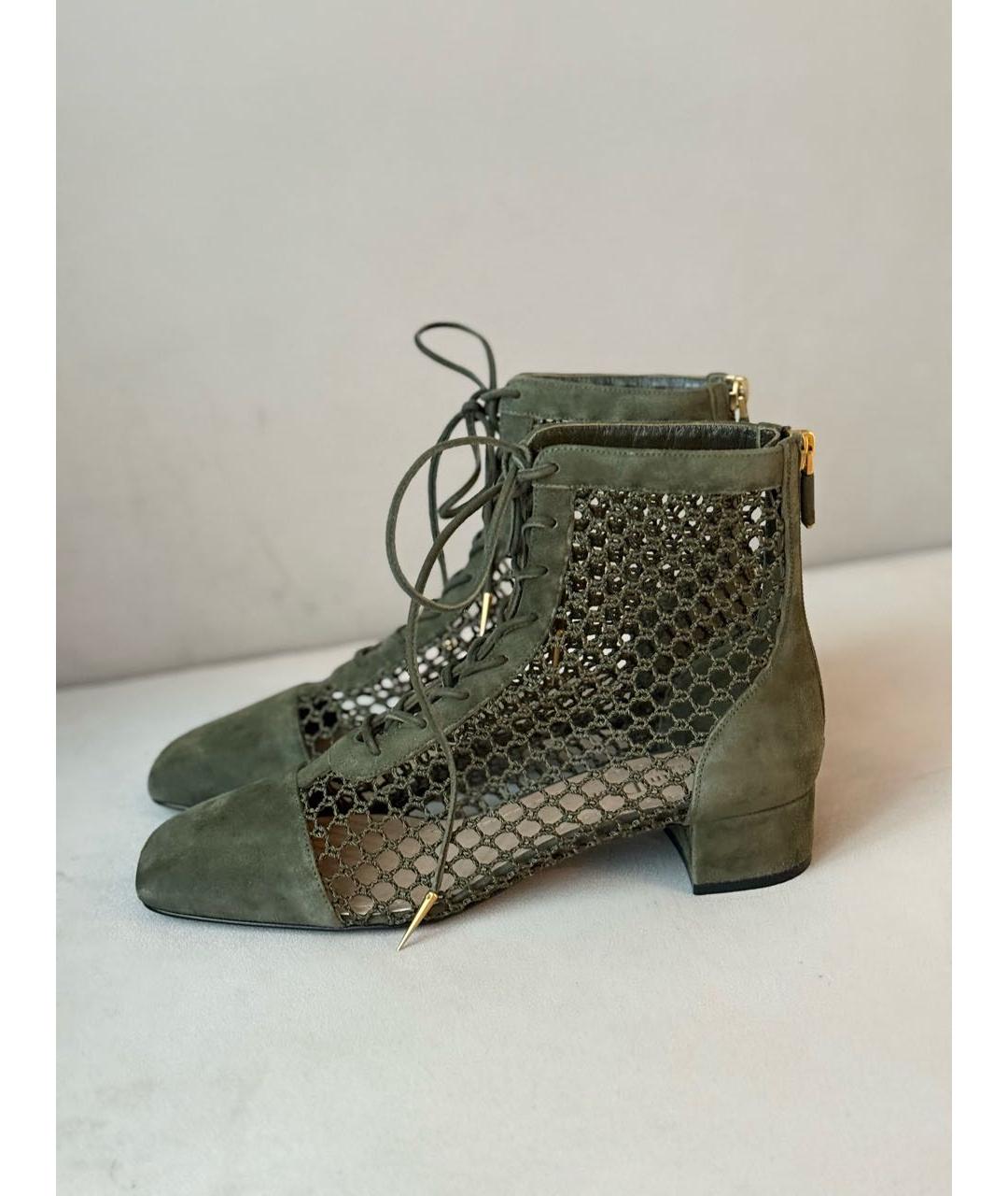 CHRISTIAN DIOR Хаки замшевые туфли, фото 9